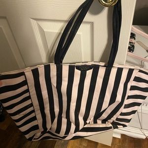Pink and black Victoria secret tote